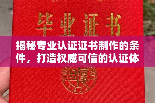 白沙揭秘专业认证证书制作的条件，打造权威可信的认证体系
