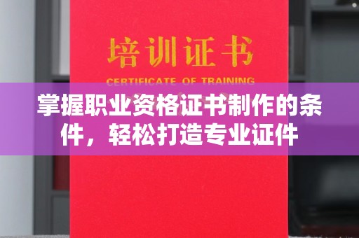 白沙掌握职业资格证书制作的条件，轻松打造专业证件