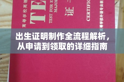 白沙出生证明制作全流程解析，从申请到领取的详细指南